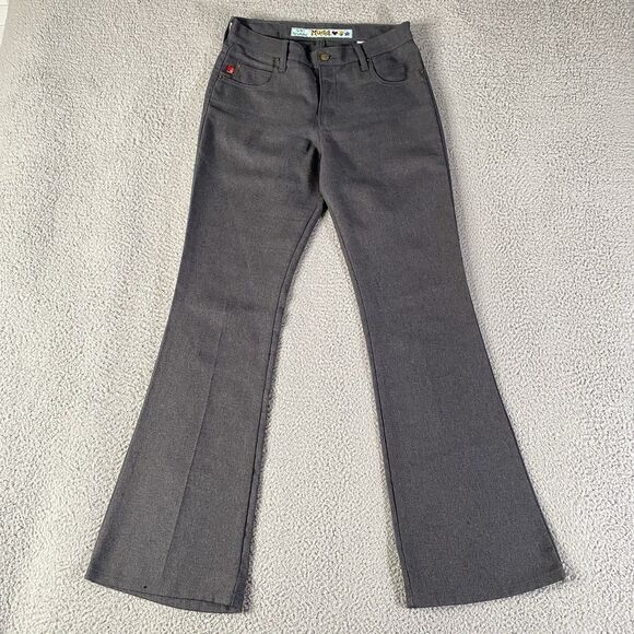 Vintage Mudd Flare Pants Womens 7 (29x32) Gray Low Rise Bootcut Grunge 90s Y2K - Picture 1 of 9
